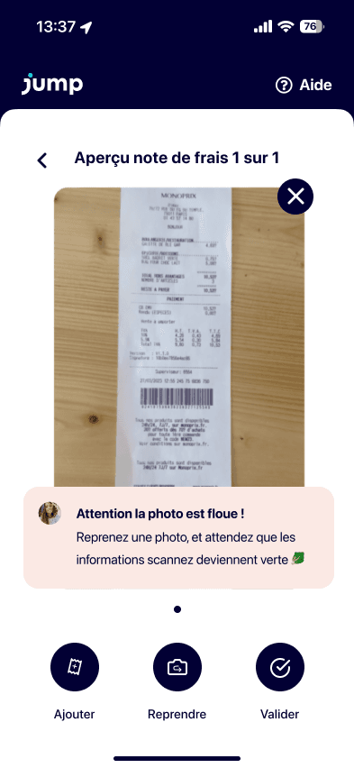 Jump — OCR detail view