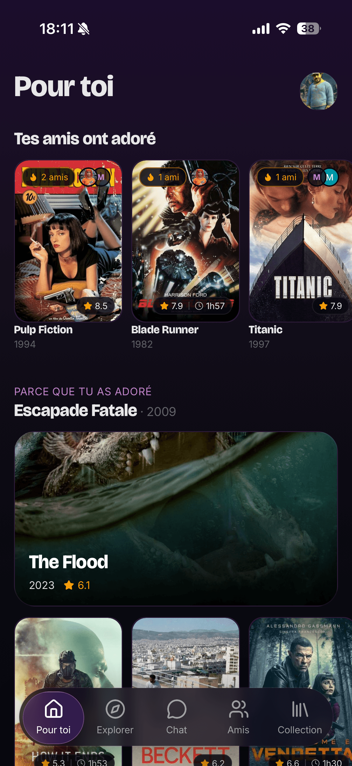 Moodfy mobile — Pour toi home feed